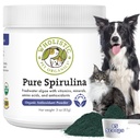 Whoulinal Pet Organics Spirulina for Dogs - 3 Oz - Tukee Tervettä Immune System & Seasonal Allergia - Kasvipohjainen antioksidantti tuki kotiruoalle - Organic Dog Food Topper - Freshly Made in USA