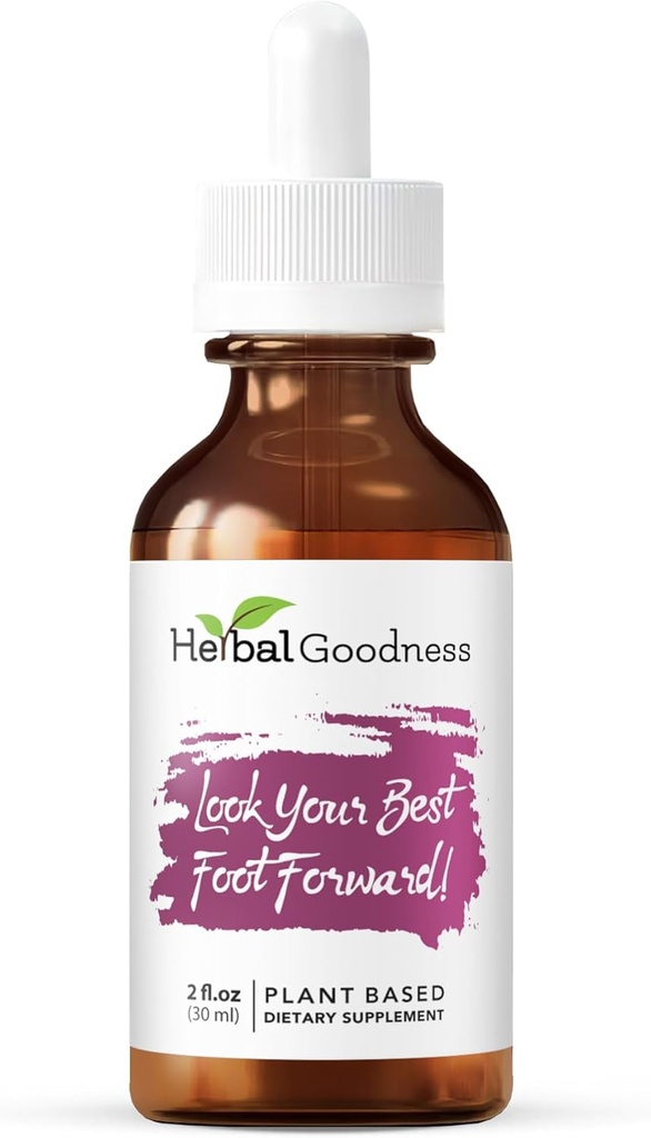Kasviperäisten Goodness Look Your Best Jalka eteenpäin - 2oz pullo - Plant-Baseed Kauneus Liquid uute iholle, hiukset ja kynnet. Liquid Collagen for Women & Biotin, Horsetail lisäravinteet