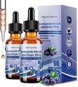 2 pakkaus NAD-lisät naisille ja miehille, NAD Nikotinamidi Riboside Resveratrol 900 mg & Quercetin, Niacin, Collagen, Biotin, Liquid NAD Plus -lisä NR900 anti-aging Skin Energy Longevity Focus