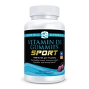 Nordic Naturals Vitamin D3 Gummies Sport, Wild Berry - 120 Gummies - 1000 IU Vitamin D3 - NSF Certified - Healthy Bones, Mood & Immune System Function - Non-GMO - 120 portioner