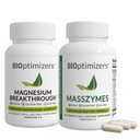 BiOptimizers Magnesium läpimurto 4,0, (30 kapselia) & MassZymes 4.0, (120 kapselia) - luonnollinen uni, aivot, ja digestiivinen terveys tuki täydentää Bundle