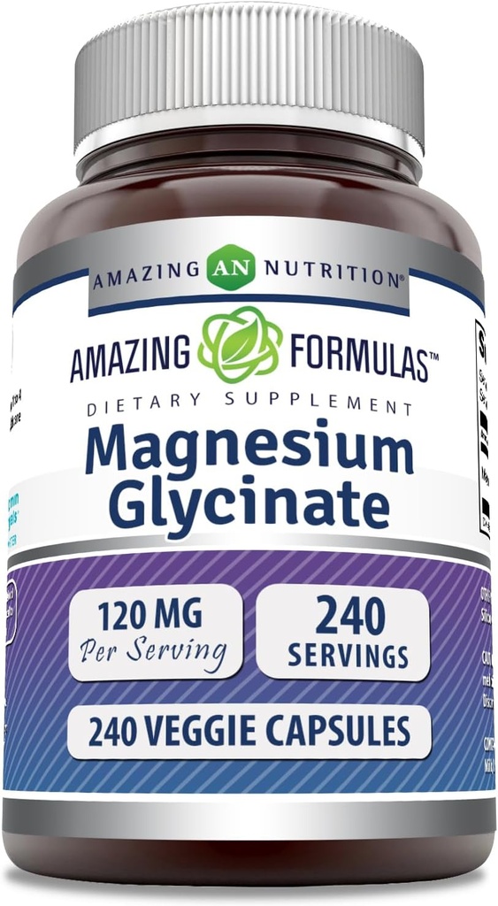 Amazing Formula Magnesium (Glycinate) 120 mg Per serving Supplement 