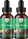 Maksan tuki maito ohdake tinktuura - kasviperäinen maito ohdake neste sekoitus Astragalus Root Liver Detox Cleanse & Repair - Cleanse Detox Drops Shiitake Maitake & Cordyceps (2 pakkaus)