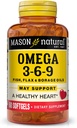 Mason Natural Omega 3-6-9 med fisk, Flaxseed och Borage Oils, 60 Softgels