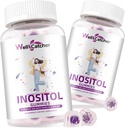 Inositoli Gummies Myo-Inositoli & D-Chiro Inositoli Ihanteellinen 40:1 suhde Inositoli täydentää Omega-3 D3-vitamiini tukee terve Ovulation Cycle Säännöllisyys Rypäleen Flavor 2 pakkaus