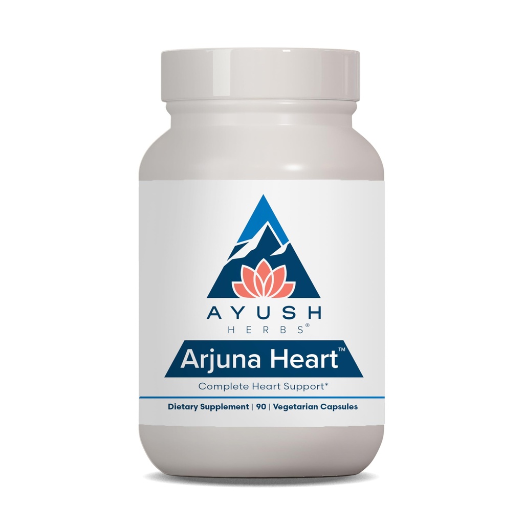 Ayush Yrtit Arjuna Sydän, Herbal Supplement for Heart Support, Heart Protection Kapselit miesten ja naisten, 90 Kasvissyöjä Kapselit