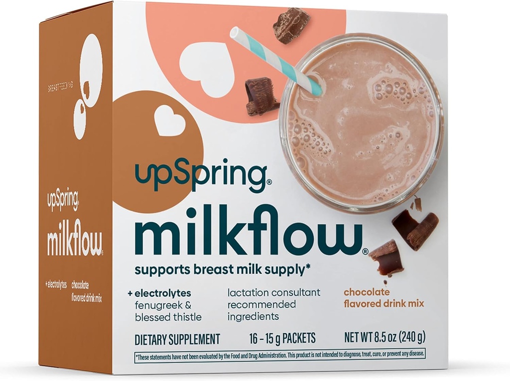 UpSpring Milkflow Elektrolyytti Imetys täydentää Drink Mix with Finugreek 