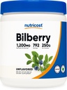 Nutricost Bilberry Powder 250 Grams - Glutenfri och icke-GMO