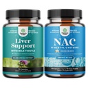 Bundle Liver Cleanse Detox & Repair Formula ja NAC täydentää N-Acetyl Cysteine 600mg - Herbal Liver Support Supplement maito Thistle - suuri imeytyminen NAC 600 mg kapselit Glutationi