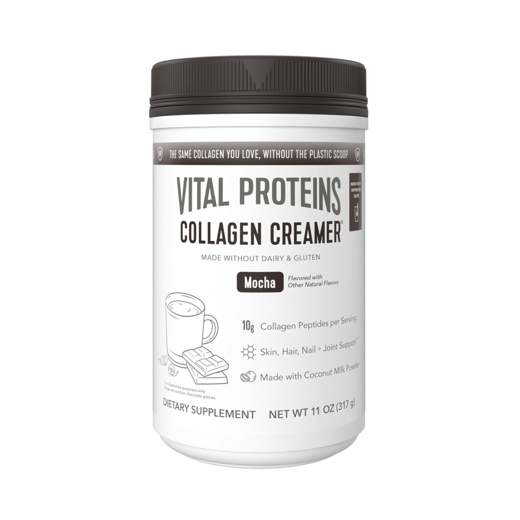 Vital Proteins Collagen Peptides Powder - Mocha Coffee Creamer hiusten, ihon ja kynsien tuki, 11.2 Oz