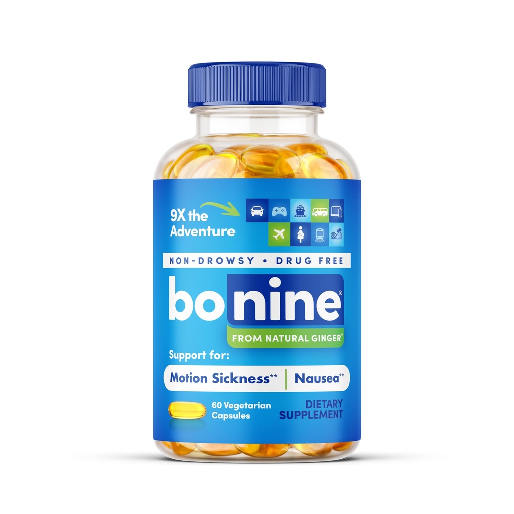Boninen inkivääri juuriuute nestemäiset kapselit - ei-huokoinen liike Sairauden lievitys - 40 mg inkivääri täydentää aamulla sairaus- ja pahoinvointiapu - risteilyalus Essentials - 60 kapselia