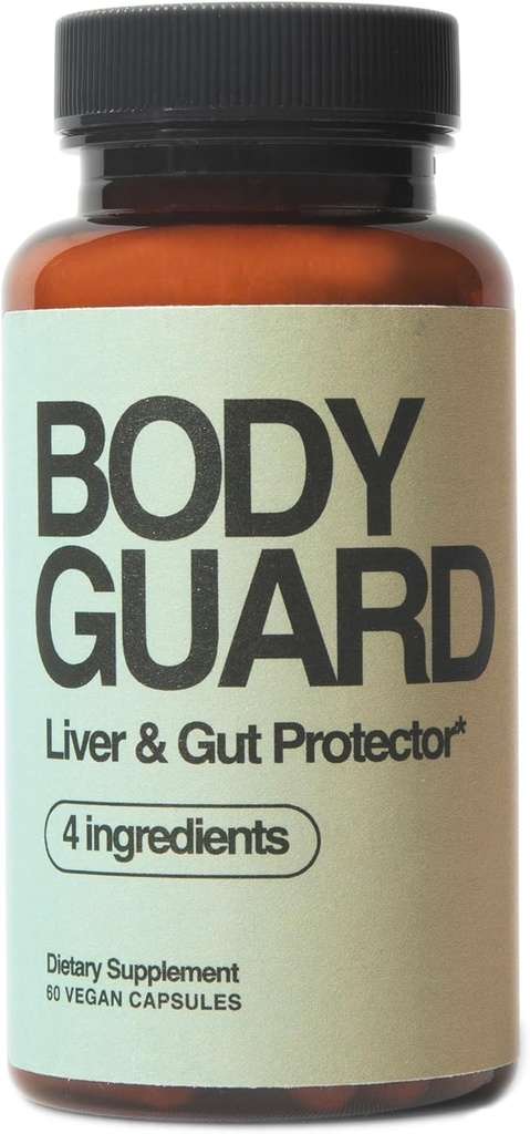 Bodyguard Liver Detox & Gut Health, Setria® Liposmal Glutatione 250mg, Master Antioksidantti, Celebration Formula, Red Flush Support, Vegan, Gluteeniton, Made in USA, 4 Ainesosat, 60 kapselia