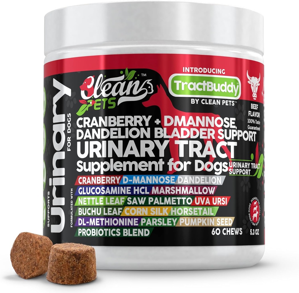 Karpalo koirille virtsatietuki D-Mannose UTI rakkokivet Voikukka Glukosamiini HCL Marshmallow Nettle Leaf Saw Palmetto Uva Ursi Buchu Horsetail Metioniini Persilja täydentää