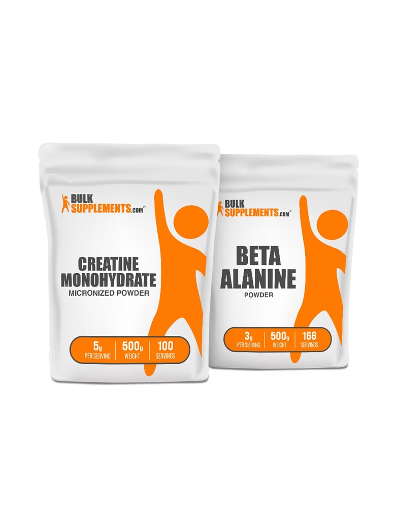 BulkLisät Creatine 500g + Beta Alanine 500g Bundle