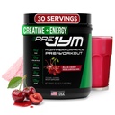 JYM Supplement Science Pre JYM Black Cherry Pre workout Powder for Men & Women, BCAAs, Nootropics, Creatiini HCI, Citrulline, Beta-Alanine, Betaine, Tauriini, Huperzine, 30 Servings