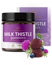 HERBAMAMA Milk Thistle Supplement - 1500mg Maito Thistle Seed Gummies maksan Cleanse - Vegan, ei-GMO Maksa tuki Silybum Marianum - 60 Pektiini-Based mustikka-Flavored Chews