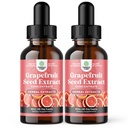 GSE Greippisiemenuute Liquid - One Drop Daily - Super tiivistetty viinirypälesiemenuute Nestemäisiä tihkuja Rikas Bioflavonoidit & Polyfenolit Gut Health & Immuuni tuki - 2 Pack Bundle - 120 päivää