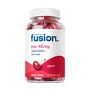 Bariatric Fusion Iron Supplement för kvinnor Anemi | Tuggbart järn med vitamin C | Cherry smaksatt mjukt ugg | Gentle på magen Ferrous Fumarate för kvinnor och män | Gluten Free | 60 greve