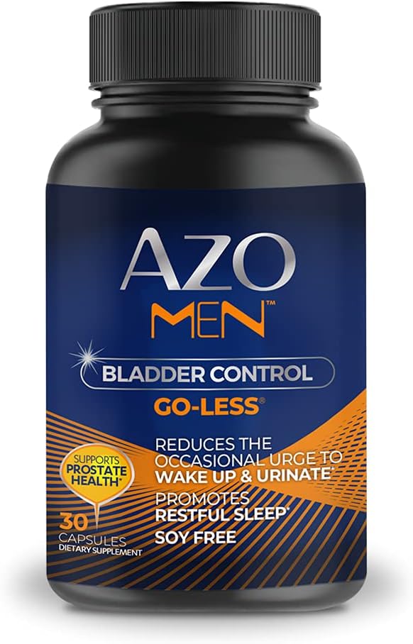 AZO Män Bladder Control, Daily Bladder Support Designad Specifikt för män hjälper till att upprätthålla hälsosam Bladderkontroll och minska yrkesmässigt brådskande *, stöder prostata hälsa *, 30 CT