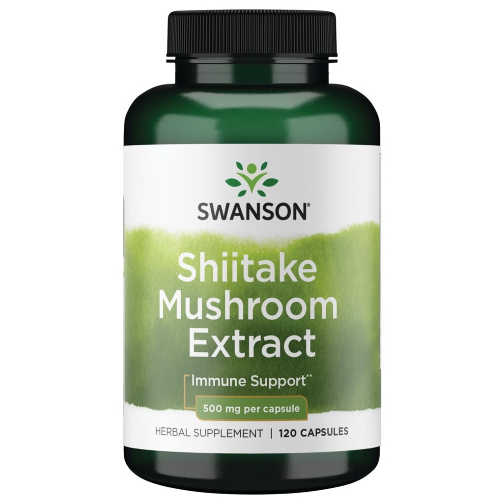 Swanson Shiitake Mushroom Extract (4:1) 500 milj.