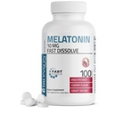 Bronson Melatoniini 10 mg Nopea liuottaminen Cherry maku tabletti Kasvissyöjä purutabletti, 100