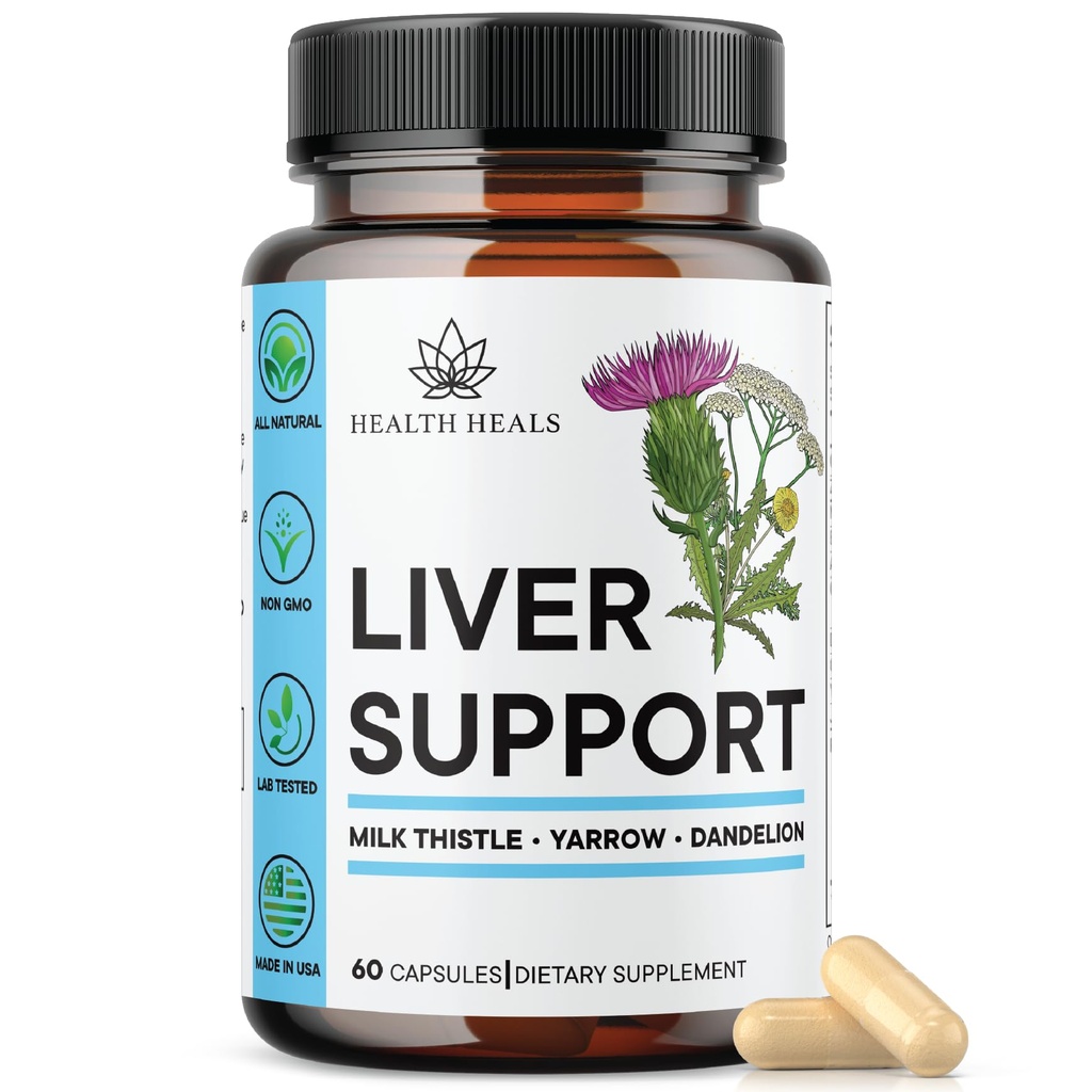 Maksa Cleanse & Korjaus Formula - Herbal Liver Support Supplement maito Thistle Voikukka juuri Turmeric, Artisokkauutetta maksan terveys - 60 Count