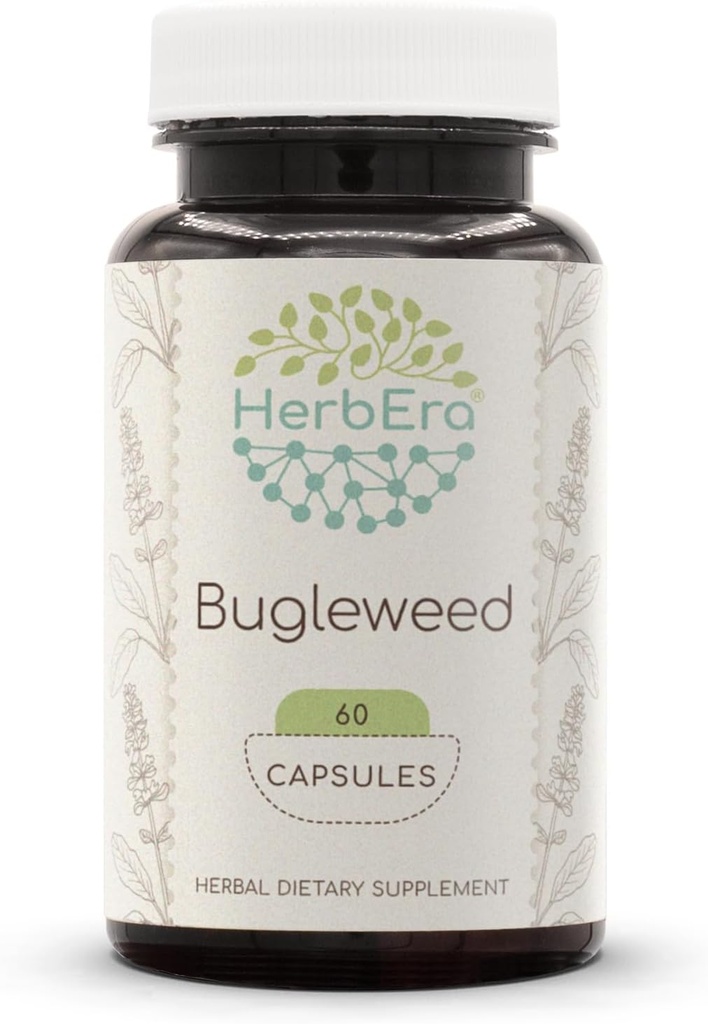 HerbEra Bugleweed 60 kapslar, 400 mg, Made with Bugleweed (Lycopus Virginicus) Dried Herb (60 kapslar)