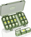 Viikoittain pilleri Organizer,3 Kertaa päivässä, Suuri Matkustaa 7 päivän pillerilaatikko erillinen kontti, Päivittäinen kannettava Kosteus-Proof pilleri tapauksessa lääkkeiden, vitamiinit, kalaöljy ja lisäravinteet
