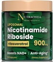 Liposomaalinen Nikotinamidi Ribosidi 900 mg Resveratrol & Quercetin NAD Supplement Plus anti- ikää, solua ja parantaa terveyttä - 80 kapselia