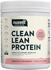 Nuzest Bethanys Pantry Digestive Support Protein - Probiotika för Digestive Health - Strawberry - Clean Lean Protein - Premium Vegan Pea Protein Powder - Plant Based - 20 portioner, 1.1 lb