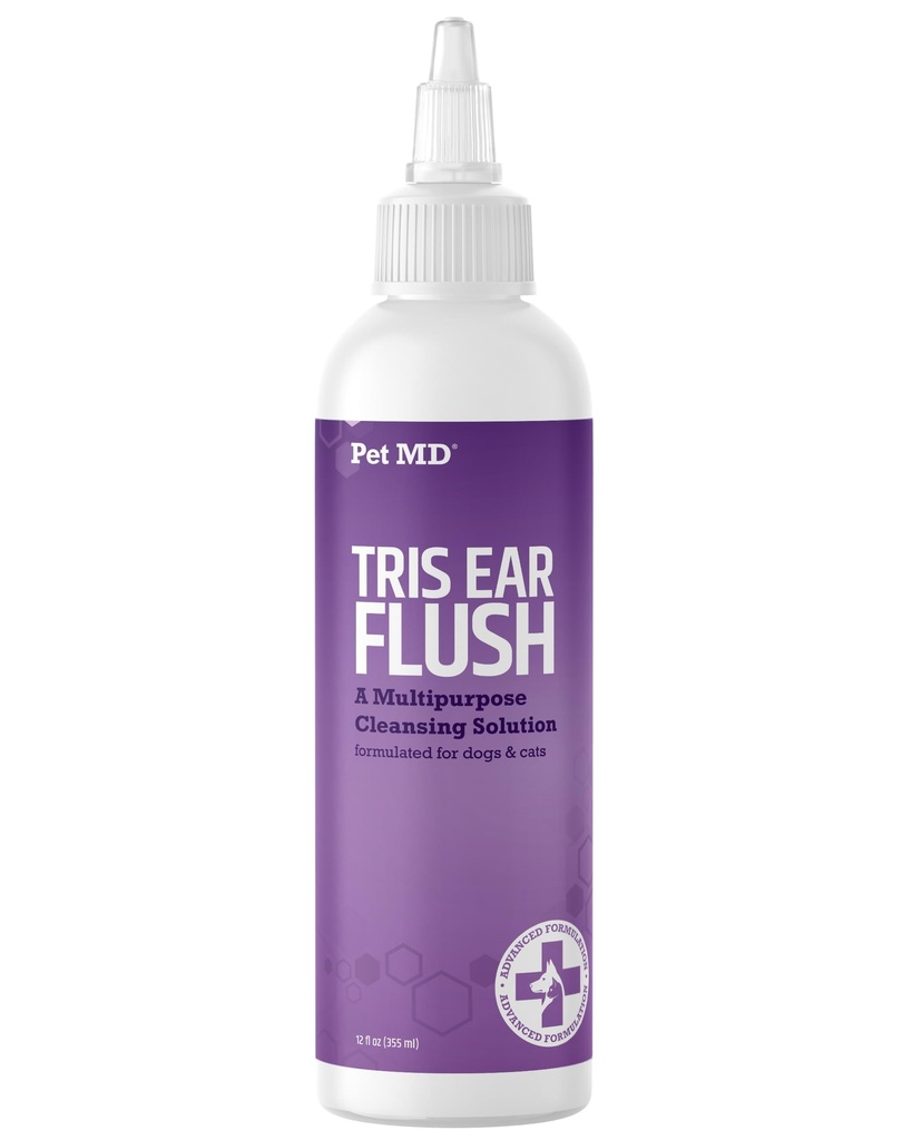 Lemmikkieläinlääkäri Veterinary Tris Flush Cat & Dog Ear Cleaner - Dog Ear Flush - 12 oz