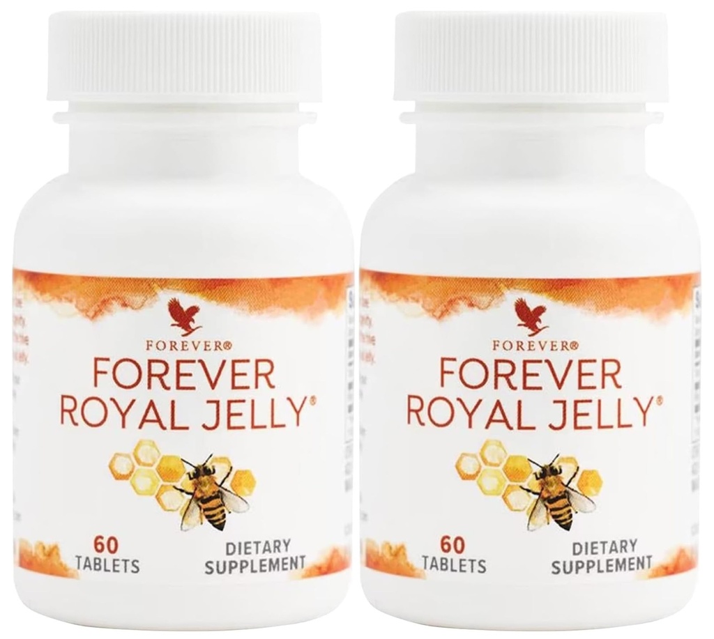 Forever Living - Royal Jelly - Kasvissyöjä-ystävällinen ja Gluteeniton Supplement for Energy and Vitality - 2 pullot