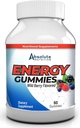 Absolute Nutrition Wildberry Flavored Energy Gummies - Kofeiini Gummies aikuisille, B12 Gummies, Preworkout Energy Chews naisten ja miesten, energiavitamiinit, aineenvaihdunta tuki Väsymys Focus