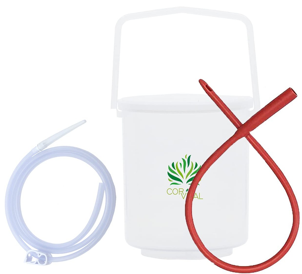Coffee Enema Kit Colon Cleansing - Suositeltava Gerson Etusivu Enema Kit - Enema Bucket Kit Red Tube - Colon Detox Organic Coffee Enema - Enema Coffee Colon Cleanser - Colon Health