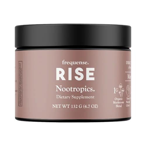 FREQUENSE - Nouse Nootrooppinen Tub - Mango Lemonade Flavor - Tukee aivojen suorituskykyä ja selkeyttä - sieniä, B-vitamiinit ja vihreä kahvi - 132g