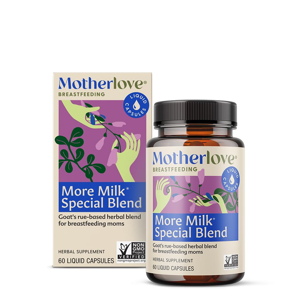 Motherlove Lisää maitoa Special Blend (60 Liquid caps) Kasviperäistä Imetys täydennysosa w/Goat.s Rue rakentaa rintojen kudosta & tukea rintojen maitoa tarjonta