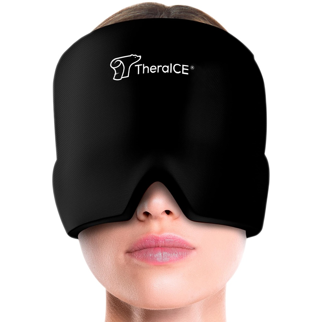 TheraICE Migraine Relief Cap, rauhoittava päänsärky Hat Ice Pack Mask, kasvot kylmä compress Jäähdytys Gel Kääri tuotteet jänne, stressi & krapula