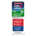 Safetussin DM Cough & Chest Congestion, 8 oz, Expectorant Mucus Relief, Cough Relief Syrup, Säker för vuxna med högt blodtryck och diabetes