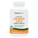 Natures Plus Orange Juice Pureskeltava C-vitamiini - 500 mg, 90 tablettia - High Potency Immuuni- ja verisuonitautien tuki täydentää, antioksidantti - Hellävarainen vatsa - Kasvisruokaa, Gluteeniton - 90 tarjoilua