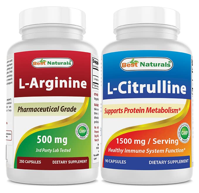 Best Naturals L-arginiini 500 mg & L-sitrulliini 1500 mg