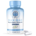Max-Mag Magnesium L-treonate Supplement - 105 kapselia Valmistettu USA- Magtein 2000mg Complex D3-vitamiini ja K2 unilääke, mieliala ja aivot Magnesium L Threonate kapselit ravitsemus MaxLife Naturals