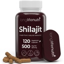 Shilajit Pure Himalajan Extract 500mg kanssa 15% Fulvic Acid 500mg - 120 Kasvissyöjä kapselit, 4 kuukauden tarjonta, Luomu Supplement for Vitality & Mental Clarity, valmistettu Yhdysvalloissa, Gluteeniton, ei-GMO