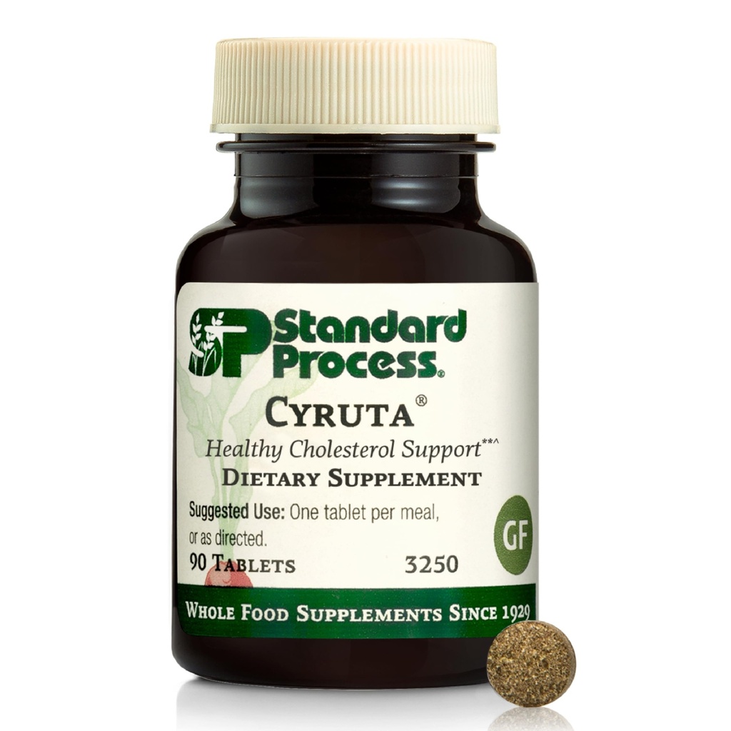 Standard Process Cyruta - Hälsosam Metabolic Process & Circulation Support Supplement - Hälsosam Hjärttillskott med organisk Buckwheat Flour & Bovine Adrenal Cytosol Extract - 90 tabletter