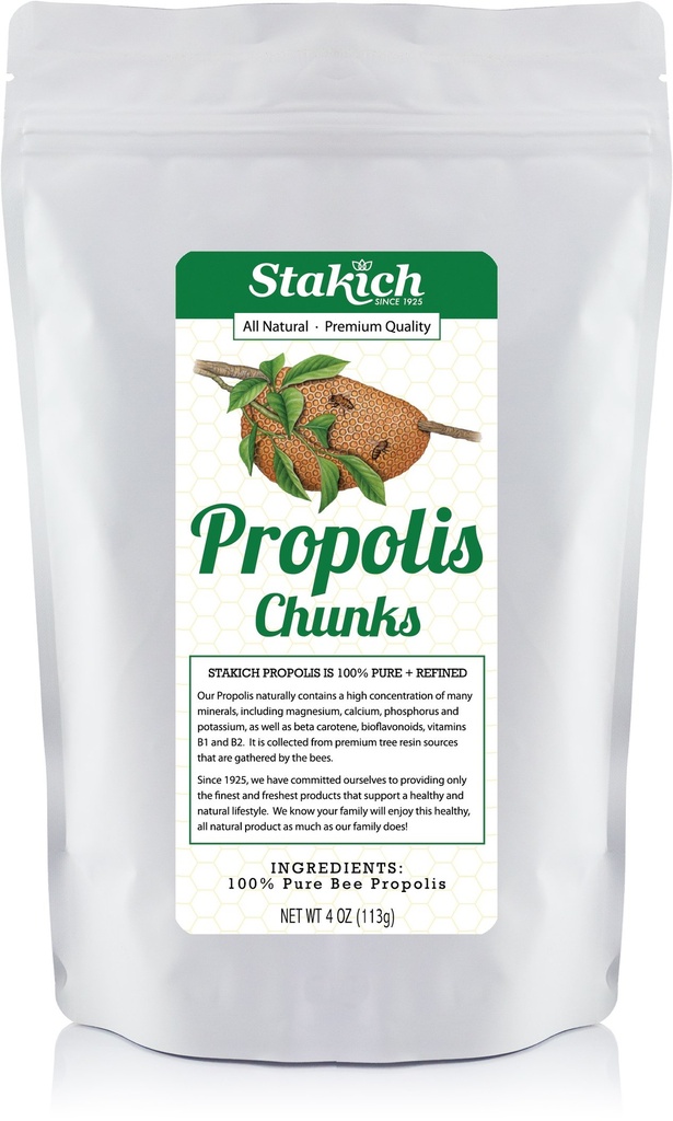 Stakich Bee Propolis Chunks - Pure, Natural - 4