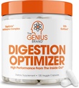 Genius Brand Genius Digestion Optimizer - Ruoansulatuskanavan täydentää Gut Health & Immuno Support - Ei ombition Blends - Vegan, ei-GMO & Gluteenittomat - 135 kasviskapselit