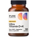 D3-vitamiini K2-vitamiini 5000 IU - VIT D3-K2-lisä kalsiumin imeytymiseen, luun vahvuuteen, kardiovaskulaaristen ja immuunitoimintojen tukemiseen, soijaton, ei-GMO 30 -kasvissyöjäkapselit