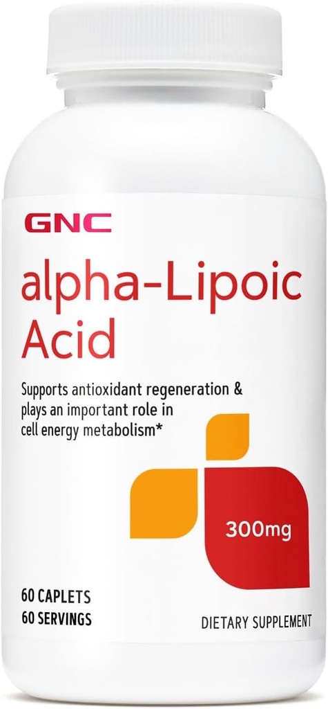 GNC Alpha-Lipoic Acid 300mg, pelaa tärkeä rooli solujen energia aineenvaihdunta, 60