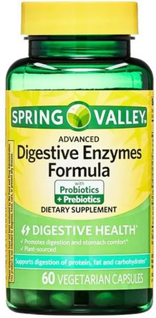 H4U Advanced Dgestive Enzymes: Ultimate Health Solution Probiootit, Prebiootit ja Enzymes sekä naisille että miehille. Kasvissyöjä Dgestive Enzyme Supplement (60 Count)