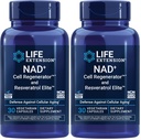 Life Extension NAD+ Cell Regeneraattori ja Resveratrol Elite, NIAGENin nikotiiniamidi ribosidi, Trans-resveratrol, quercetin, Fisetin, pitkäikäisyys, energia ja oksidatiivinen stressi, 30 kasvissyöjäkapseli