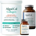ALGAECAL Kalsium, D3- vitamiini ja kollageenikollageeni, johon liittyy kliinisesti tuettua Verisolia, Fortibonea ja Fortigelia, Plus 13 luuta tukevaa mineraalia ja ADEK-vitamiinia luun terveyteen ja anti-agingiin
